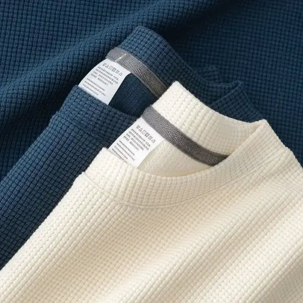 Men’s Waffle Round Neck Short Sleeve T-Shirt Size Large Casual Wear