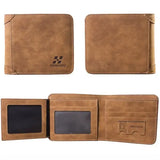 Leather billfold men cowhide wallet for luxury business style