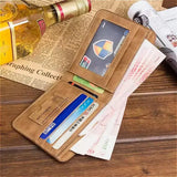 Leather billfold men cowhide wallet for luxury business style