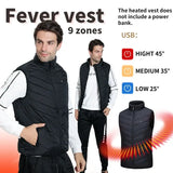 Mens Winter Smart Heated Vest USB Powered for Outdoor Cold Weather