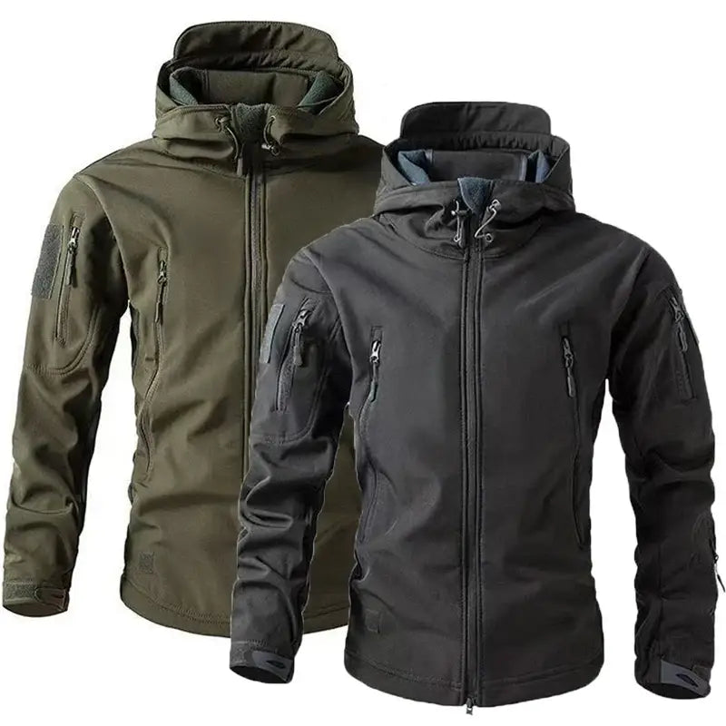 Softshell Fleece Waterproof Windproof Cargo Jacket Polyester M-5XL Outdoor Warmth