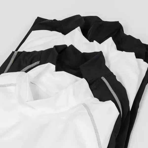 Men’s Mock Turtleneck Compression Shirt - Quick-Dry Performance Rash Guard - Thermal Gym Base Layer & Athletic