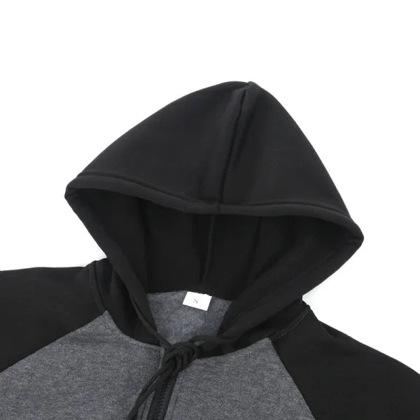 Men’s Zip-Up Color Block Hoodie for Stylish Casual Fall and Winter - Himpall