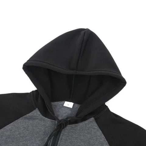 Men’s Zip-Up Color Block Hoodie for Stylish Casual Fall and Winter - Himpall