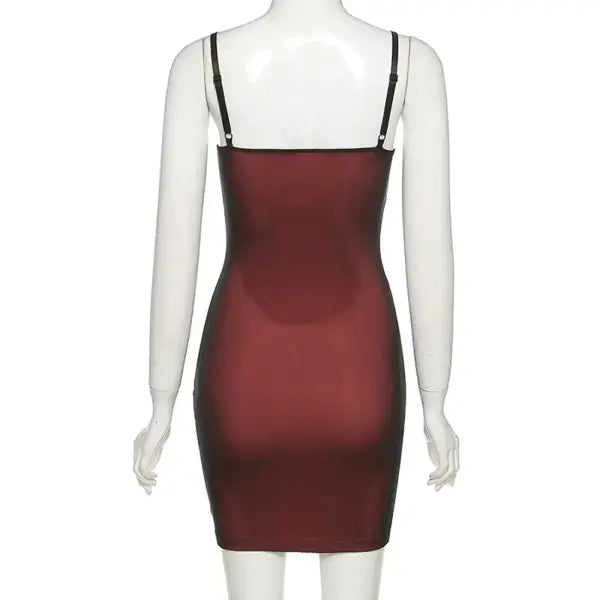 Mesh Double Layer Sexy Skinny Dress Women Sleeveless Party Bodycon 2023 Bandage Elastic Split Trend Clubwear Slim Outfit