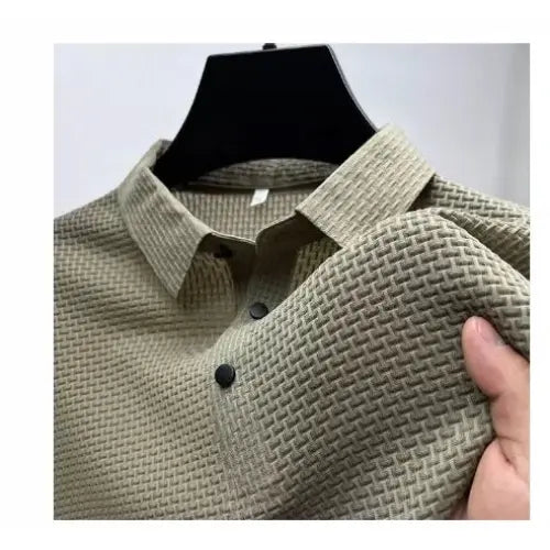 Mesh Ice Silk Short Sleeve T-shirt in All Sizes for Summer Comfort - Apricot / L / 1pcs - None