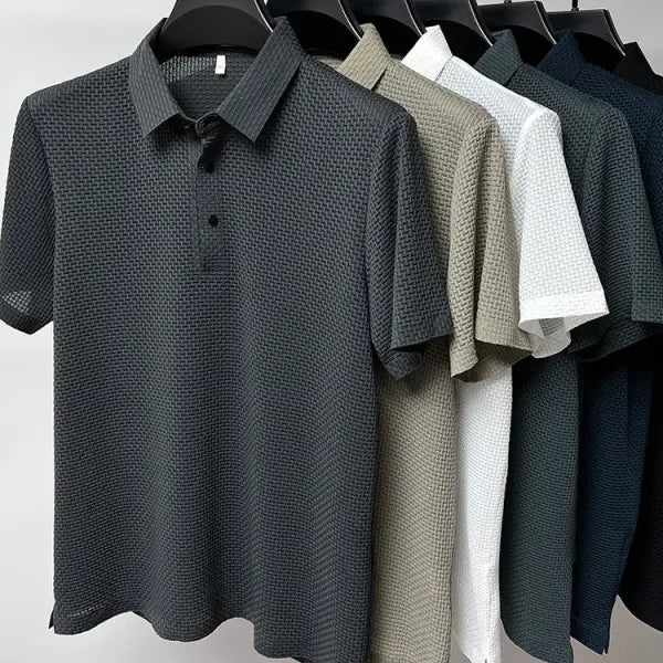 Mesh Ice Silk Short Sleeve T-shirt in All Sizes for Summer Comfort - None
