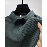 Mesh Ice Silk Short Sleeve T-shirt in All Sizes for Summer Comfort - Gray Green / L / 1pcs - None