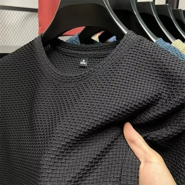Men’s Ice Silk Mesh T-Shirt - Ultra-Breathable Lightweight Summer Base Layer & Cooling Crewneck Top