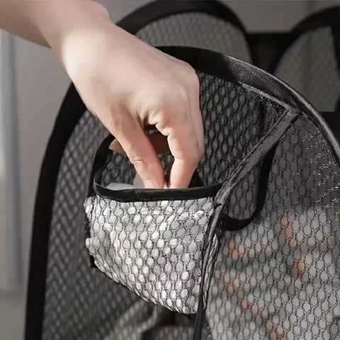 Mesh Pop-up Laundry Basket – Foldable Large Capacity Clothes Storage