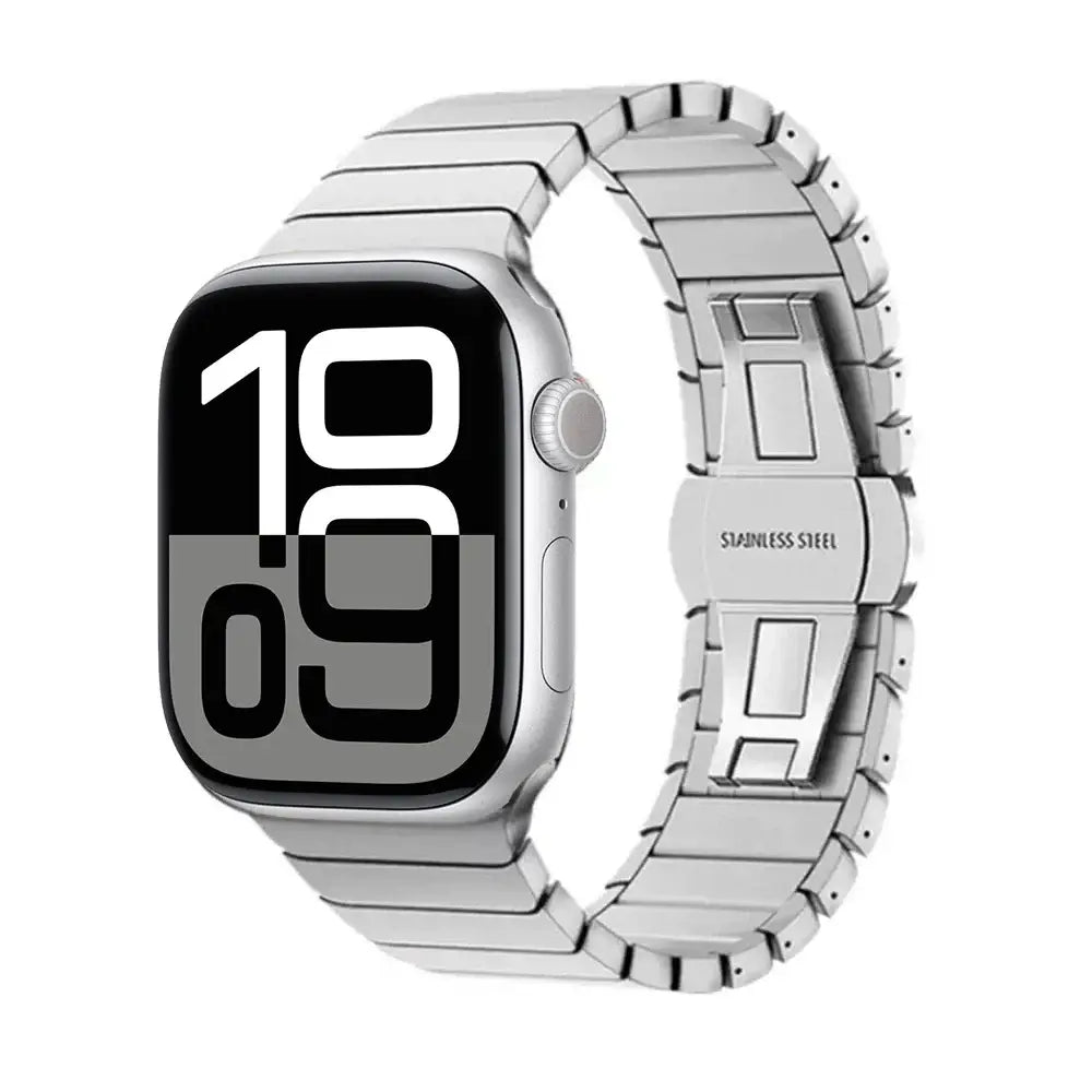 Stainless Steel Apple Watch Ultra Metal Band Business Style - Silver / SE3 44 42 44 45 49mm