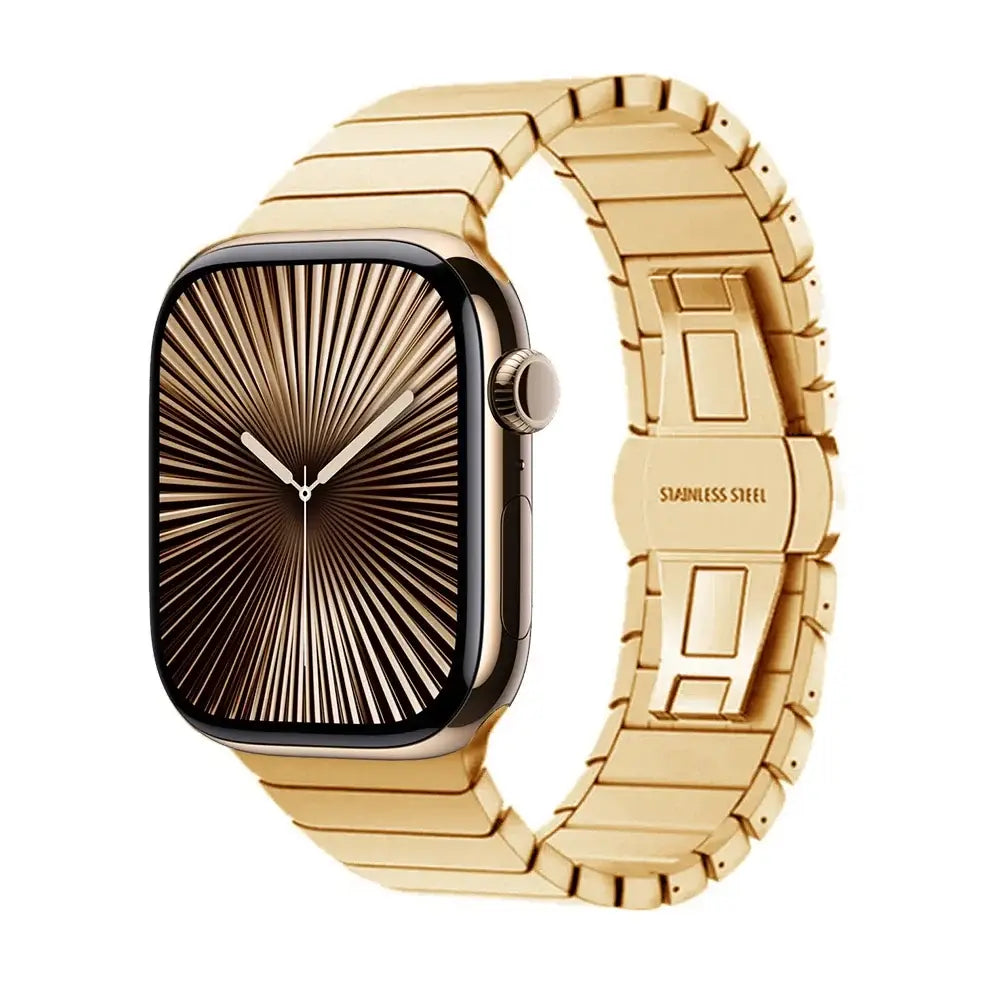 Stainless Steel Apple Watch Ultra Metal Band Business Style - Gold / SE3 44 42 44 45 49mm