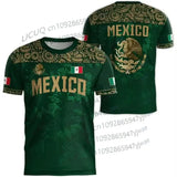 Mexico National Flag 3D Print Tops in Standard Inch Length for Sports - 416Y6-094-ZKB-B / L