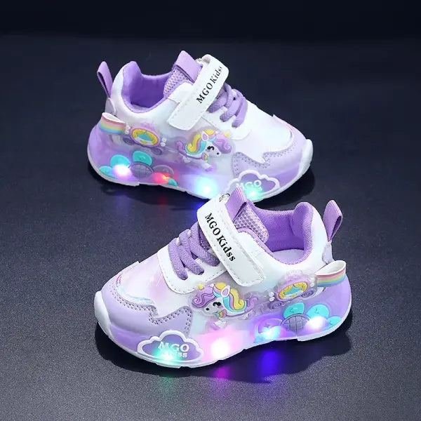 Rainbow Pony Running Shoes Pink Toddler Soft Soles