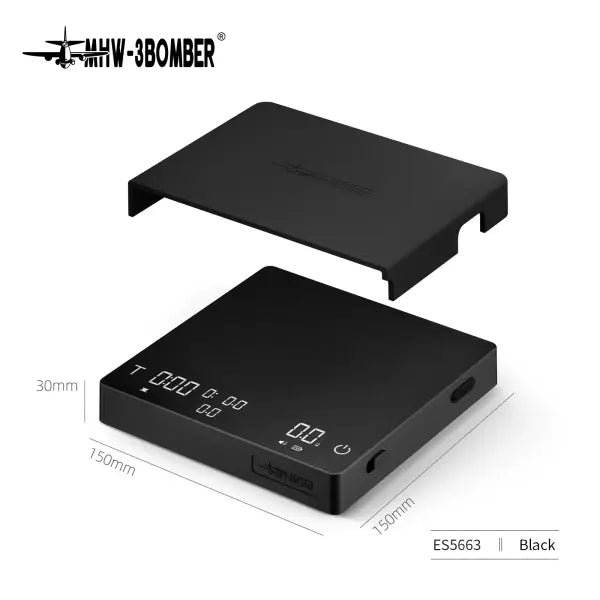 MHW-3BOMBER Digital Kitchen Coffee Scale High Precision Cyclic Rechargeable Espresso Electronic Scale Home Barista