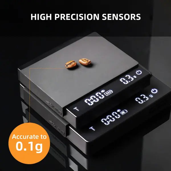 MHW-3BOMBER Digital Kitchen Coffee Scale High Precision Cyclic Rechargeable Espresso Electronic Scale Home Barista