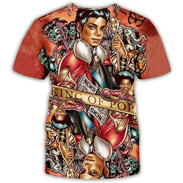 Michael Jackson Harajuku Streetwear Cotton Tee Retro Hip Hop Style - 6 / 110