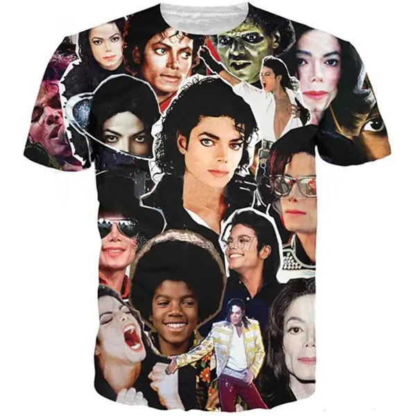 Michael Jackson Harajuku Streetwear Cotton Tee Retro Hip Hop Style - 8 / XXS