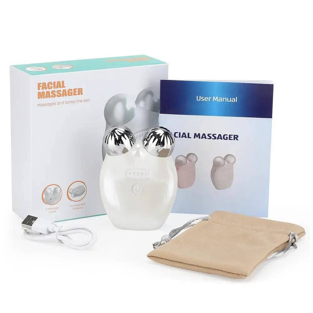 Microcurrent Face Lift Device 3D Roller Massager. Skin Rejuvenation