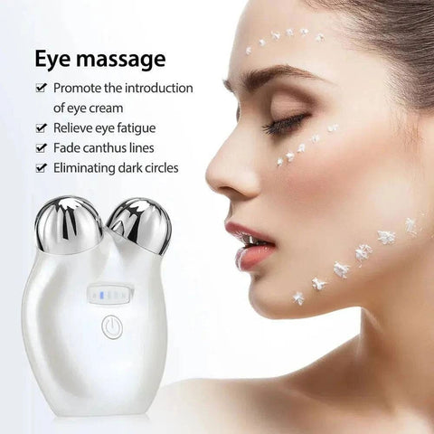 Microcurrent Face Lift Device 3D Roller Massager. Skin Rejuvenation