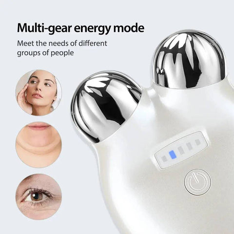 Microcurrent Face Lift Device 3D Roller Massager. Skin Rejuvenation