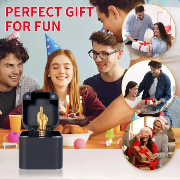 Middle Finger in A Box Gag Gifts Christmas Funny Gifts White Elephont Gifts for Adults Joke Prank Gag Quirky Gifts