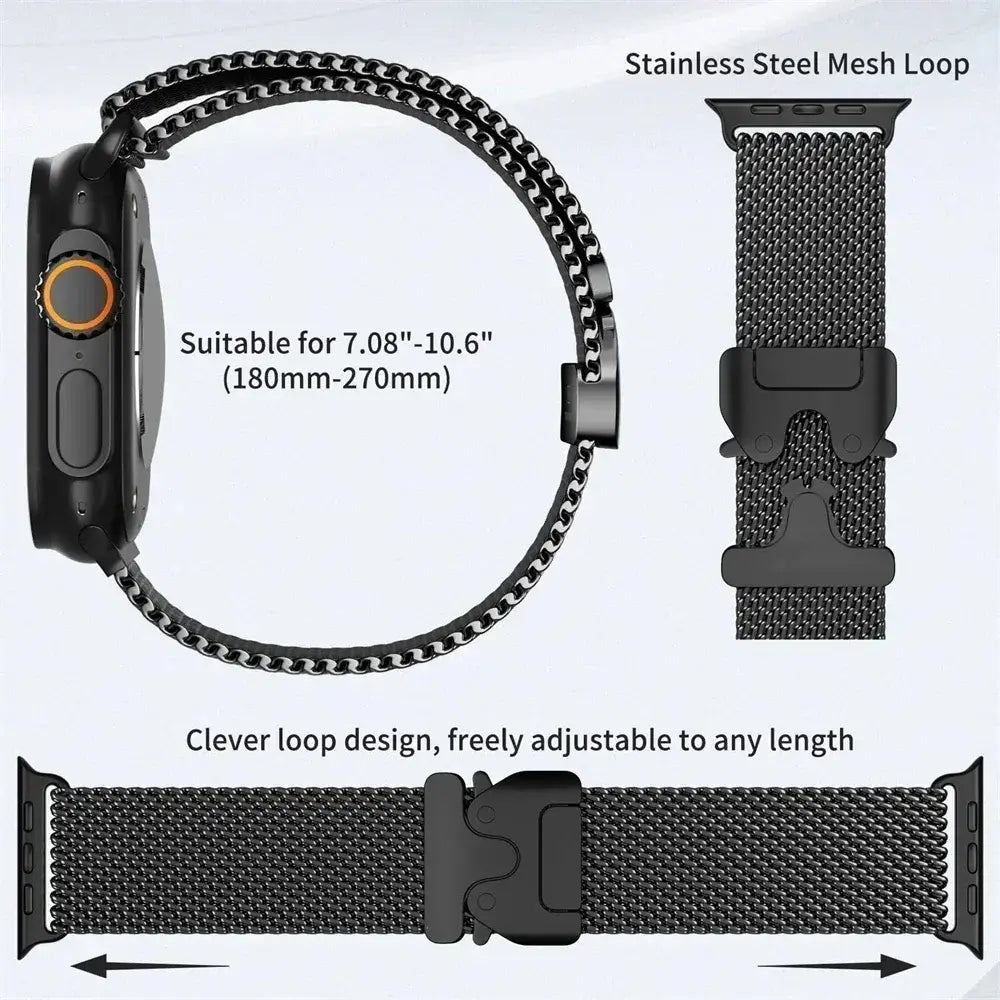 Milanese Loop Replacement Band Stainless Steel Elegant Apple Watch Upgrade