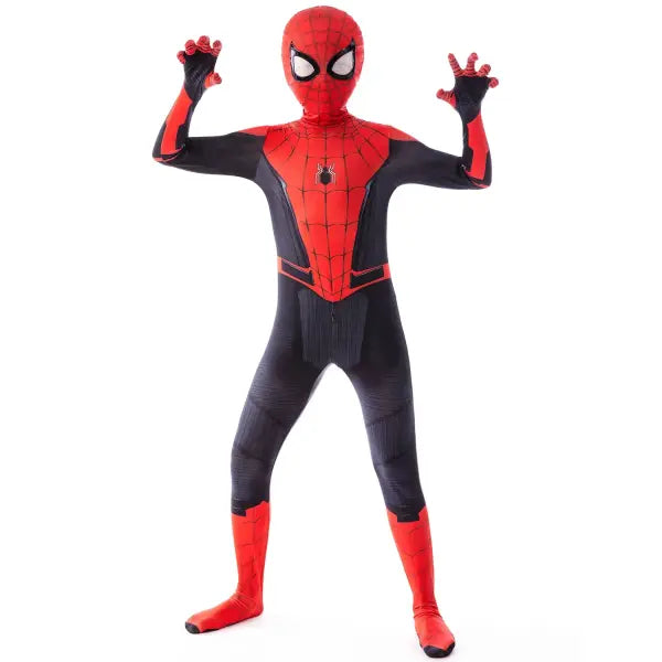 Miles Morales Superhero Costume Kids Zentai Bodysuit Halloween - 01 / 120cm