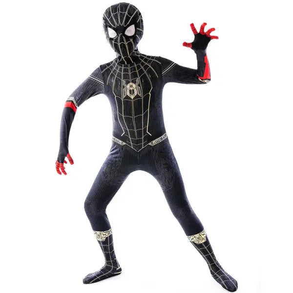 Miles Morales Superhero Costume Kids Zentai Bodysuit Halloween - 04 / 140cm