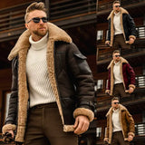 Military Fleece Winter Jacket Fur Collar – Tactical Warmth Style - None