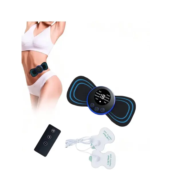 Mini Cordless TENS Unit Neck Massager - Portable Remote Control Cervical Spine Relief Patch for Full Body Muscle