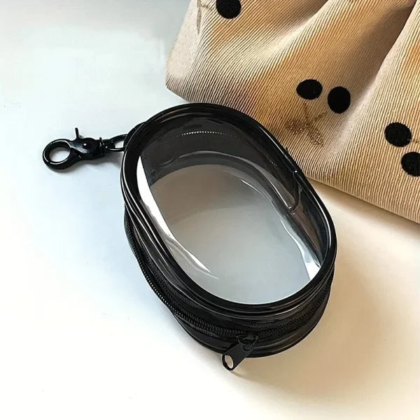 Mini Clear Zipper Storage Bag – Portable Organizer with Loop - Himpall