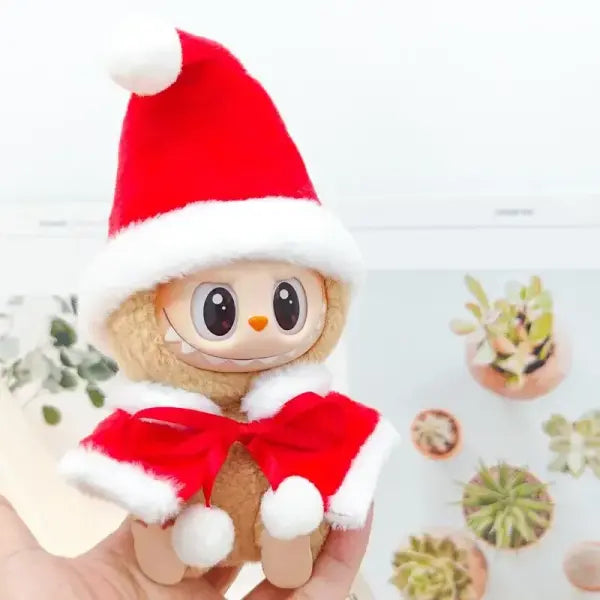 Mini Doll’S Clothes Outfit Accessories For Labubu Idol V1 V2 Christmas Cookie Man Sweater Hat New Year Clothes Gift