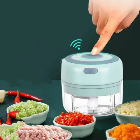 Mini Electric Chopper USB Rechargeable Garlic and Vegetable Chopper - Himpall