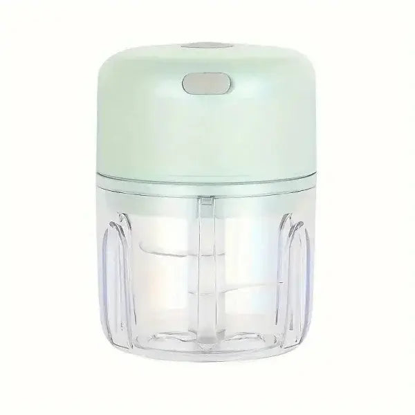 Mini Electric Chopper USB Rechargeable Garlic and Vegetable Chopper - Green 250ML