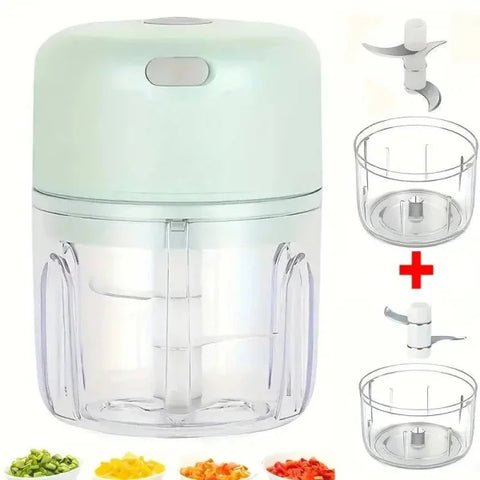 Mini Electric Chopper USB Rechargeable Garlic and Vegetable Chopper - Himpall