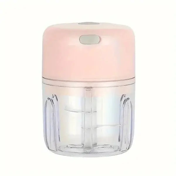 Mini Electric Chopper USB Rechargeable Garlic and Vegetable Chopper - Pink 250ML