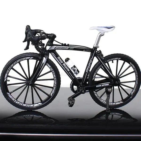 Mini Finger Mountain Bike: Diecast Alloy Simulation Model & Racing Toy for Boys - Black Foam box