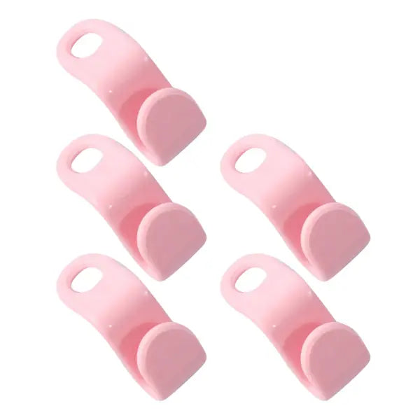 Mini Wardrobe Connector Hooks Cascading Space-Saving Hanger Clips for Closet Organization - Pink / 20PCS