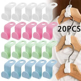 Mini Wardrobe Connector Hooks Cascading Space-Saving Hanger Clips for Closet Organization