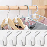 Mini Wardrobe Connector Hooks Cascading Space-Saving Hanger Clips for Closet Organization
