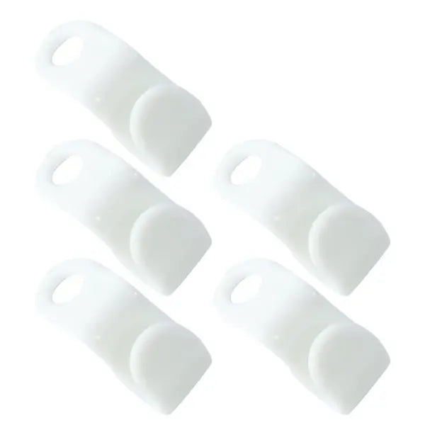 Mini Wardrobe Connector Hooks Cascading Space-Saving Hanger Clips for Closet Organization - White / 5PCS
