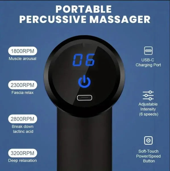 Mini Muscle Massage Gun – Portable Deep Percussion Massager for Body & Neck - Himpall