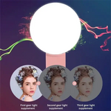 Mini Selfie Ring Light Portable LED Lamp USB Charging Photography Clip Ring Light Universal Mobile Phone Live Video