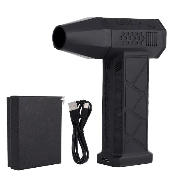 Mini Turbo Violent Fan Dust Blowing Gun - 120W / Black