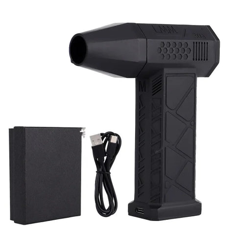 Mini Turbo Violent Fan Dust Blowing Gun - 120W / Black