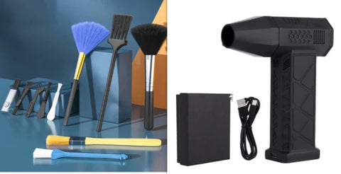 Mini Turbo Violent Fan Dust Blowing Gun - 120W / Black set