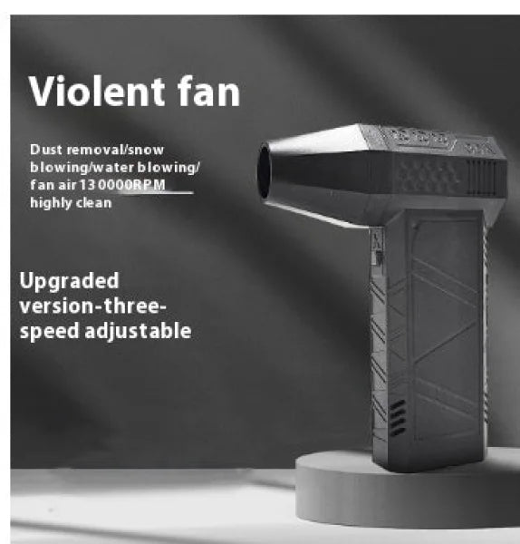 Mini Turbo Violent Fan Dust Blowing Gun - 4000amh / Black