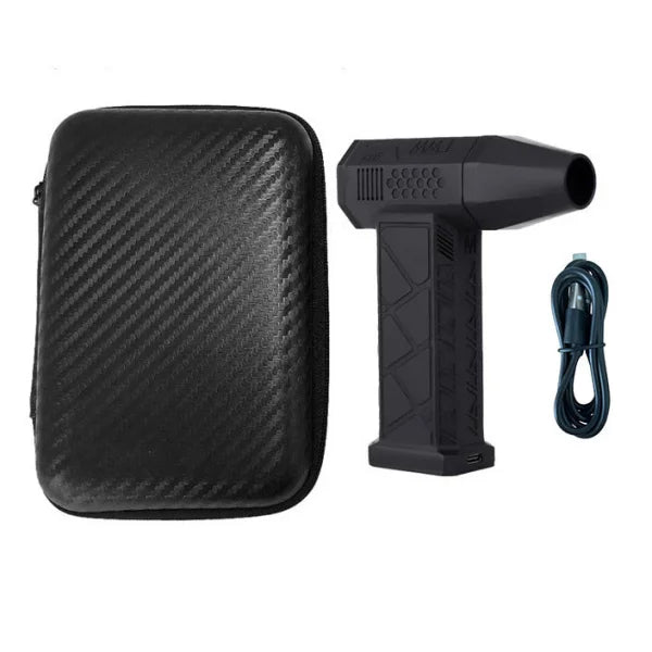 Mini Turbo Violent Fan Dust Blowing Gun - 8000amh / Black