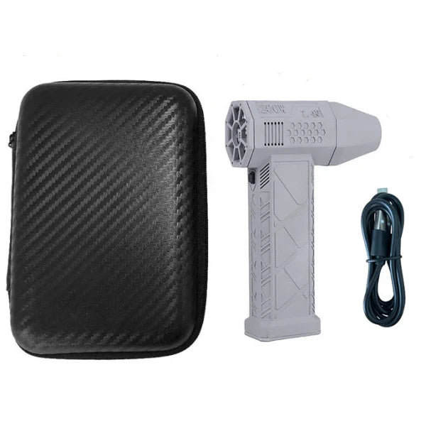Mini Turbo Violent Fan Dust Blowing Gun - 8000amh / Gray